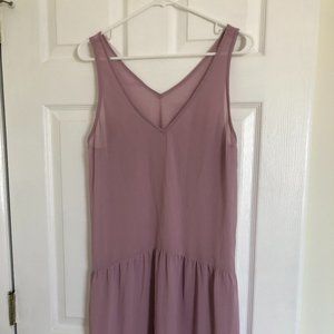 Sheer Drop Waist Dress, Large
